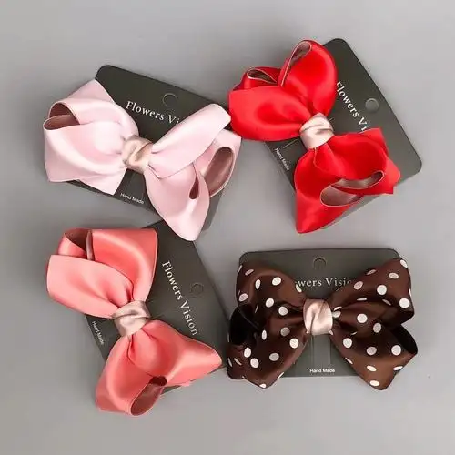 韩国儿童发饰品宝宝发夹女童公主发卡大蝴蝶结边夹顶夹头饰品发饰