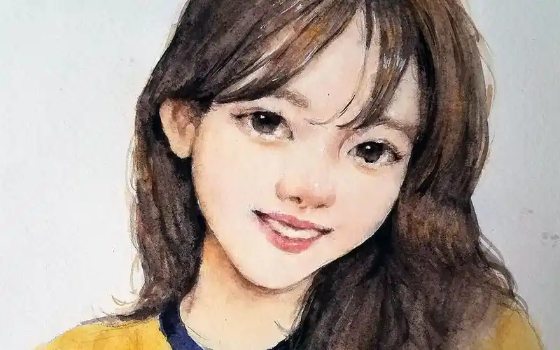 【水彩手绘】画下你美丽的笑容 【樱花固体水彩】【宝虹300克】