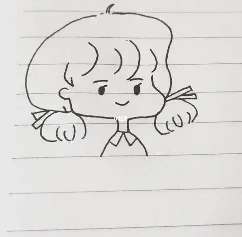 自画像简笔画女生女神