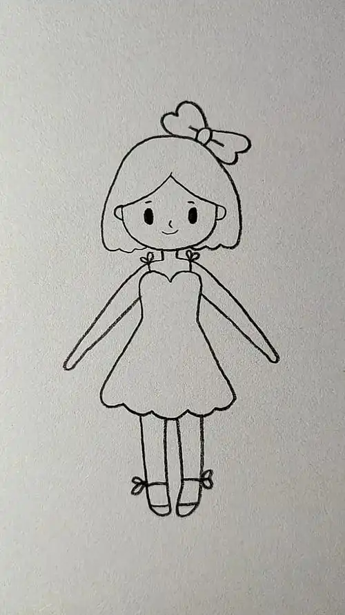 穿着漂亮连衣裙的小女孩