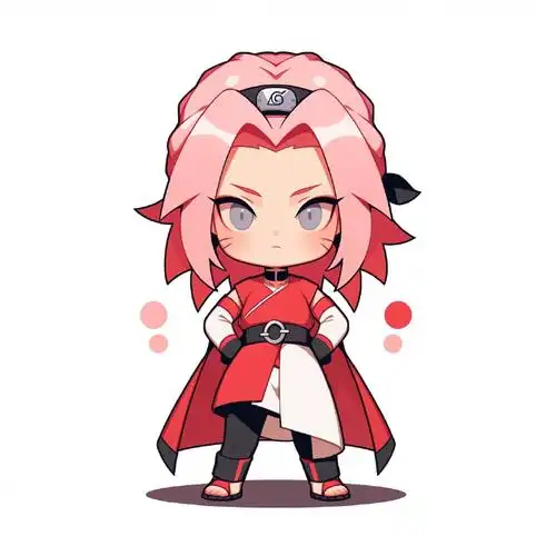 midjourney绘制火影q版可爱头像,爱了#火影##二次元新鲜事