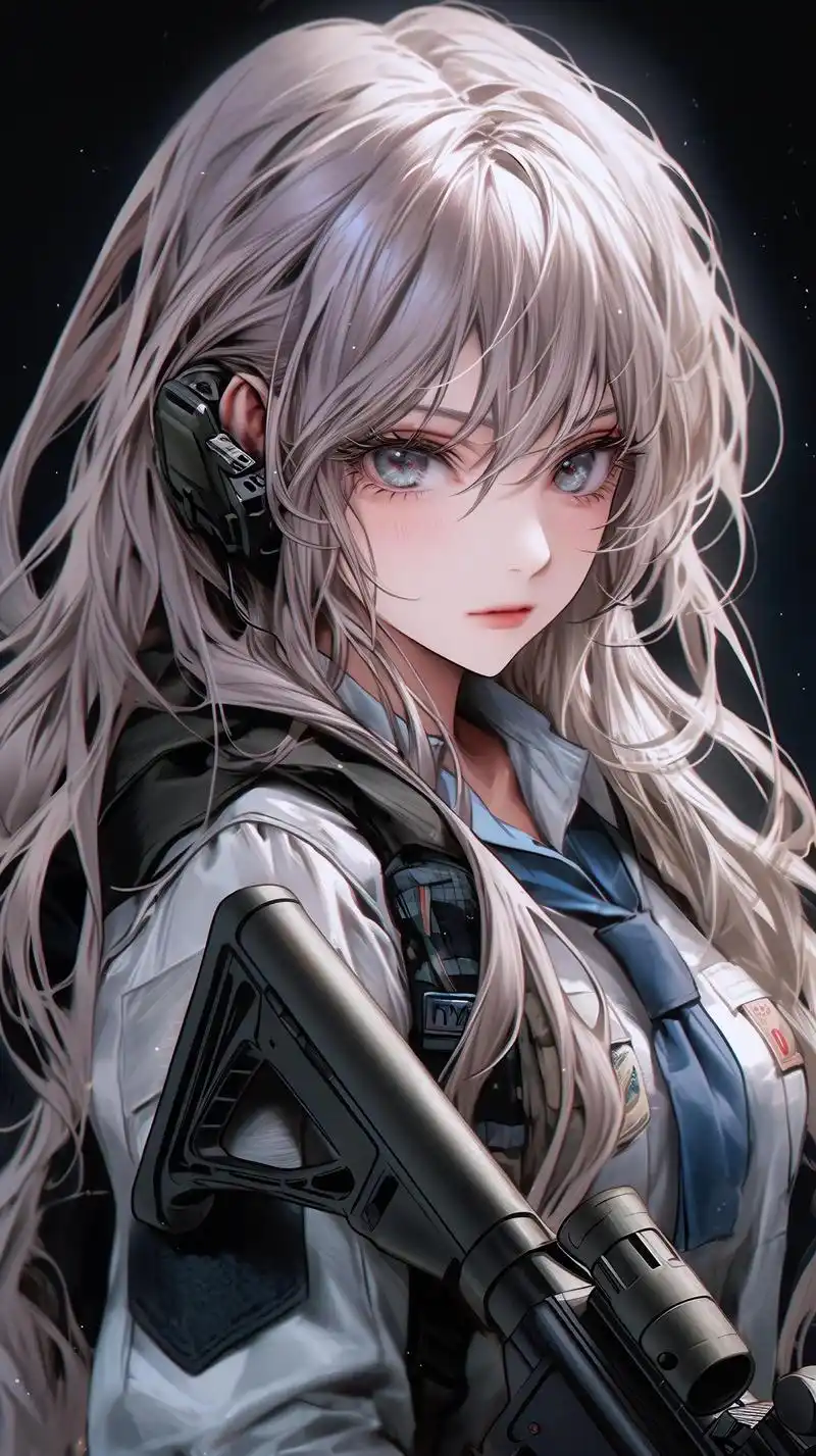 老莫名其妙:狙击女孩壁纸,右划拿图.