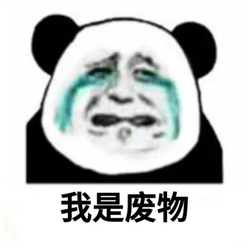 我是废物 - 熊猫头悔过九连表情包