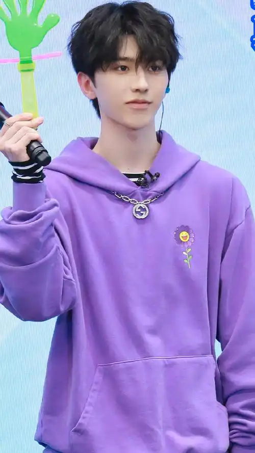 蔡徐坤紫色卫衣