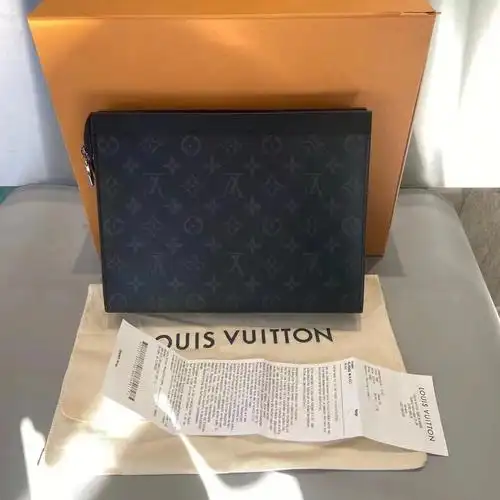 今日参观06lv男士黑色老花手包