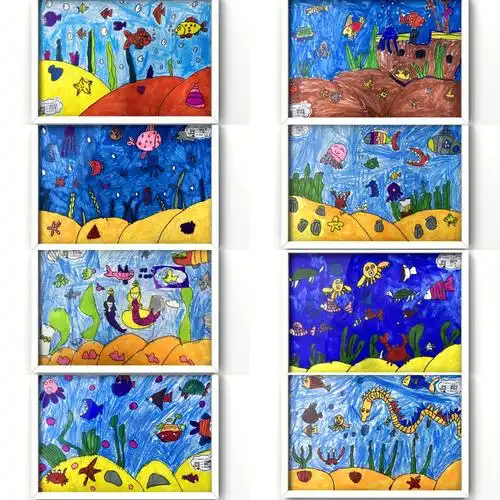 海底世界57岁儿童画附教程