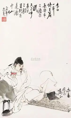 论持酒战(插:李白醉酒图)