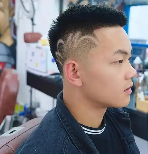 美式铲青雕刻发型 清爽利落酷炫时髦_时尚男发 - 美发站