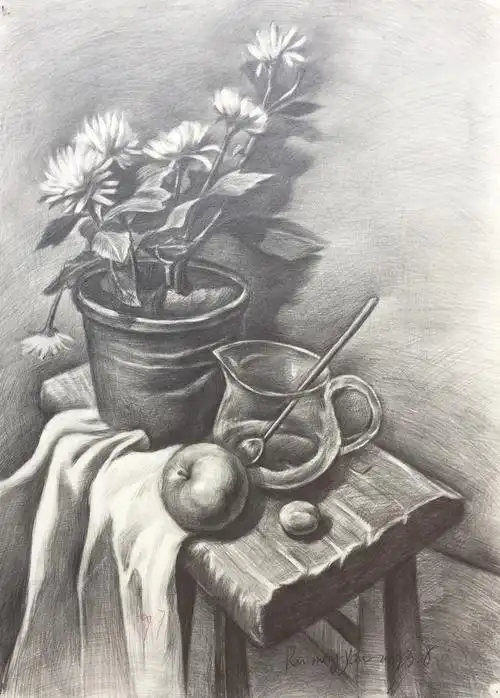 18创新美术素描静物临摹作业(高一)