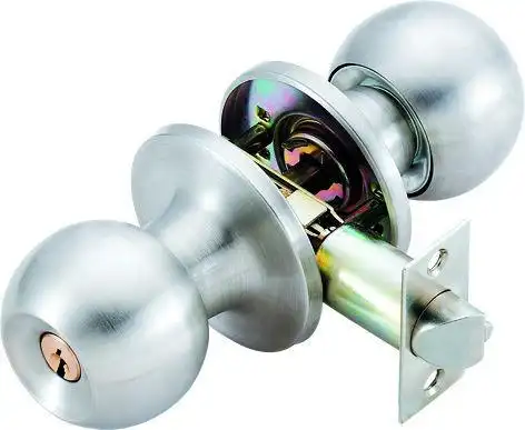 派迪球锁三杆球形门锁不锈钢球形锁球锁球型锁门厚5060708090mm