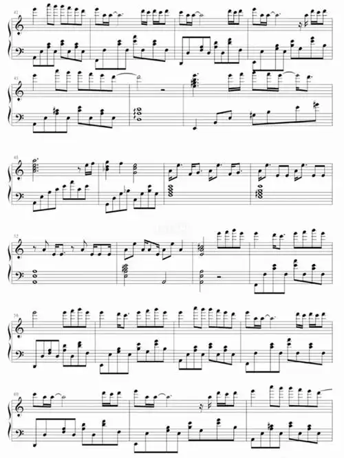 蔡徐坤《情人》钢琴谱 五线谱 乐谱分享_蔡徐坤_琴谱_乐谱_日落_冒险