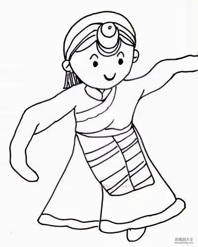 少数民族简笔画少数民族简笔画人物