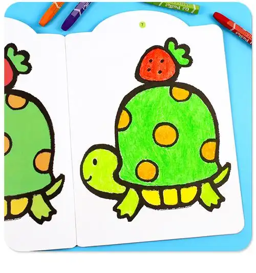 画画启蒙教材涂鸦画描画书0-2-3-4-5-6岁儿童简笔画绘画本填图书大 0