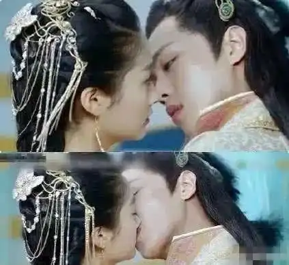 baby吻戏用保鲜膜热巴用卡挡吻太巧妙!而鹿关的吻戏总该是真的吧