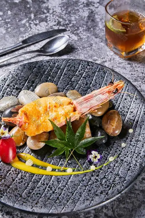 提供精美好看的黄色烤虾西餐芝士大虾烧烤美食摄影图片素材免费下载