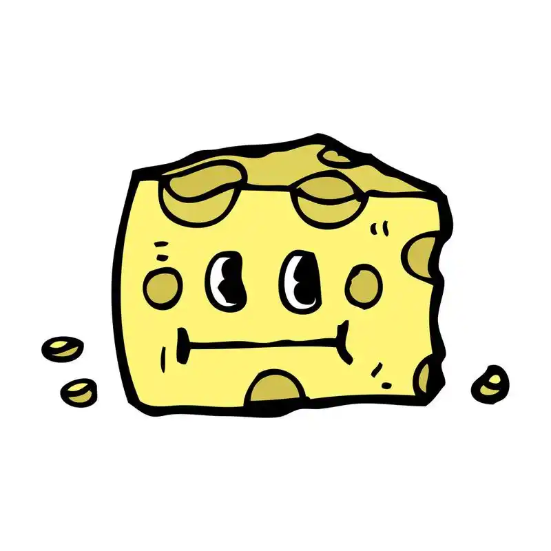 奶酪,矢量,在白色背景上的卡通奶酪