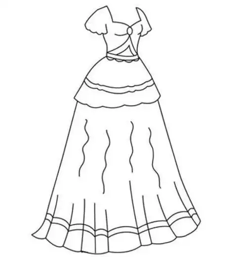 连衣裙简笔画图画