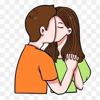 浪漫情侣接吻亲吻抱抱动图gif