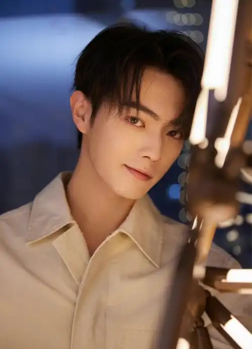 五官俊秀眉眼含笑的许凯有着一副大众喜爱的帅气脸孔,出道不久后便因