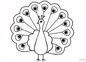 孔雀简笔画图片大全 孔雀简笔画图片大全可爱 - 水彩迷