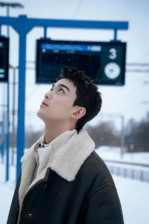 吴磊生日雪中回眸