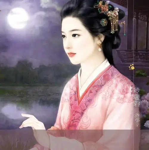 手绘古典美女二