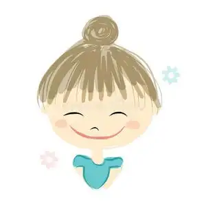 可爱的女孩微笑,为你的设计素描有趣的卡通母鸡为你设计犬小狗微笑着