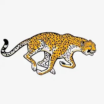 卡通豹子动物设计(1800x1800)aipng手绘非洲野生动物矢量素材(2958x