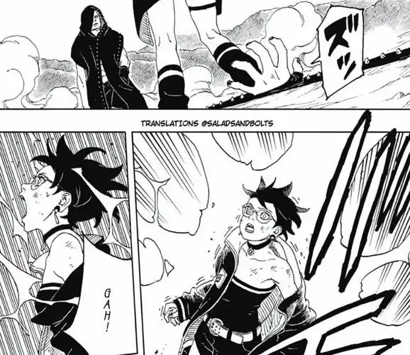 博人传漫画第91话,佐助分裂体成功抓住佐良娜,博人上演英雄救美_腾讯