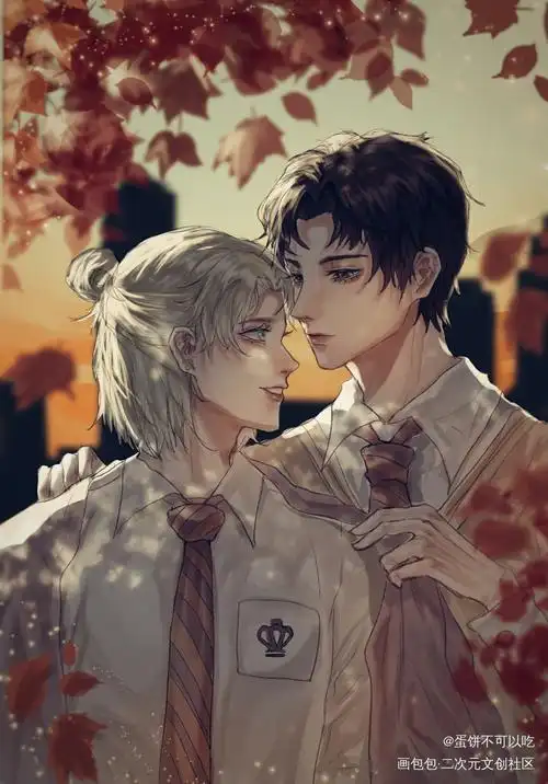 洛羿生贺_附加遗产188男团洛温洛羿温小辉厚涂日系插画同人绘画作品