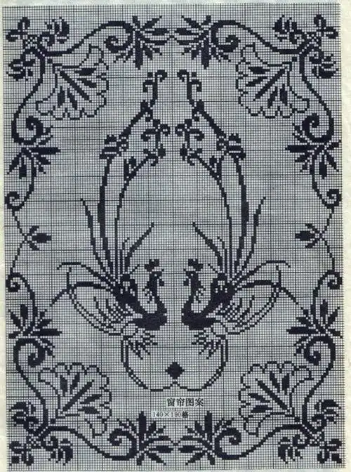 【转载】八十年代的钩针蕾丝方格图案