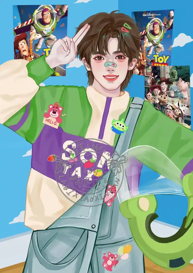 宋亚轩.忍不住收了一张巴斯光年的亚轩,又帅又可爱,马上去印, - 抖音