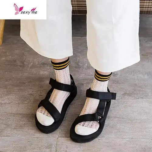 凉鞋袜子女穿凉鞋的袜子中筒袜日系夏季夏款薄款外穿潮fishbasket袜子