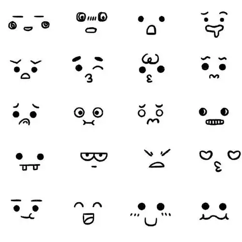 简笔画#可以表达情绪的小表情cr:大祯果li