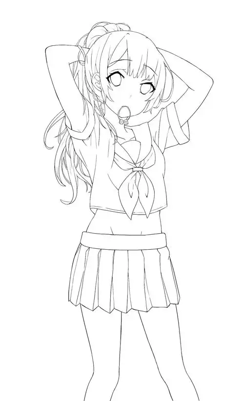 两张二次元女生!|插画|创作习作|插画师dz光_临摹作品-站酷zcool