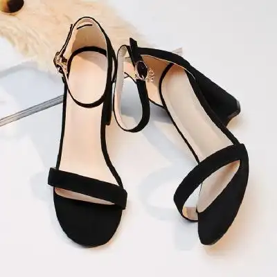 冬季女凉鞋高跟粗跟