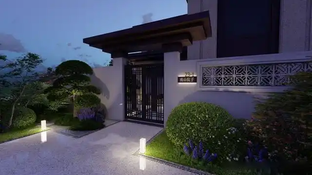 286㎡现代轻奢风别墅花园设计-南山院子