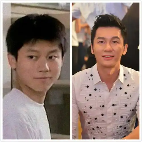 左图的李晨比较青涩,应该是上学那会吧!