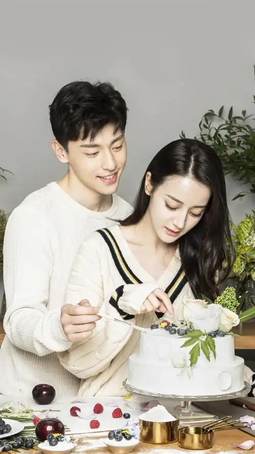 迪丽热巴和邓伦婚纱照