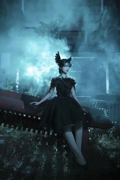 哥特少女写真 夜鸦一般的暗夜少女