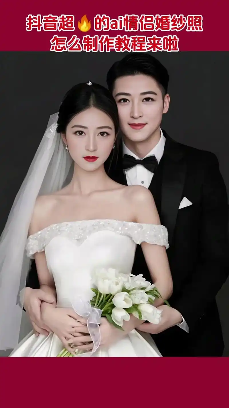 抖音超火的ai情侣婚纱照怎么制作,教程来啦,超简单就能学会. - 抖音