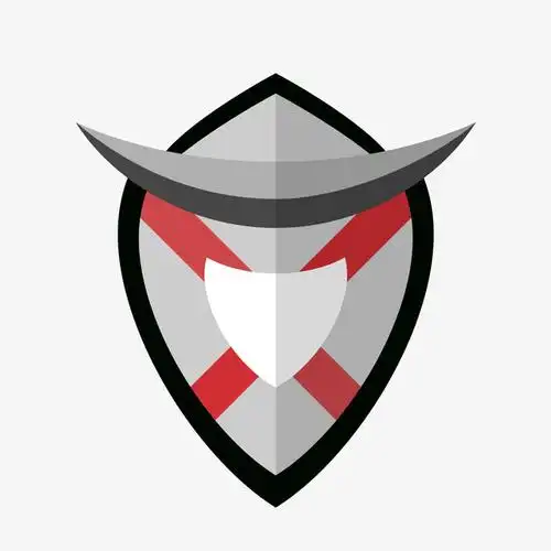 卡通盾牌标签矢量图