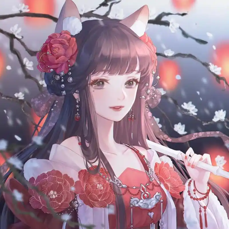 红色系古风动漫头像|生活有望穿秋水的期待,也会有的意想不到的欣喜