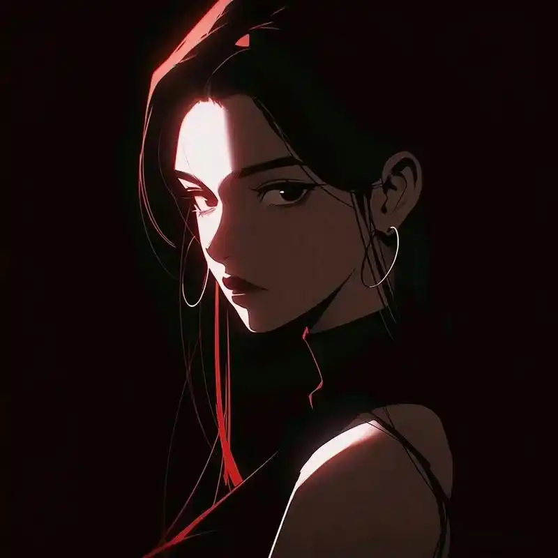 金秋图文动态创作节# #动漫头像和壁纸# 黑色系女生专属头像,有你