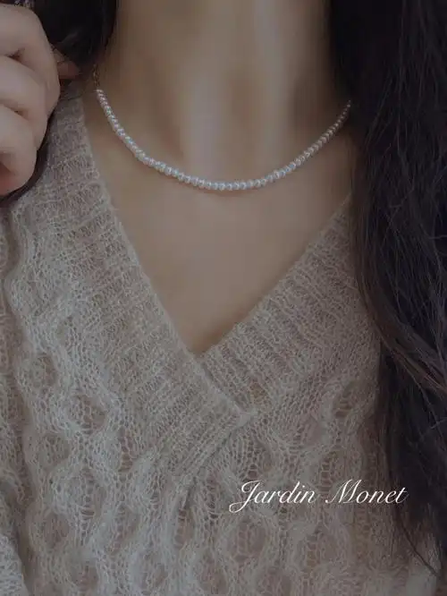 又甜又飒的珍珠项链三种戴法