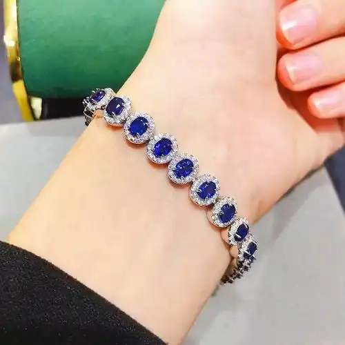 天然蓝宝石手链78