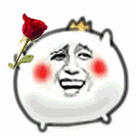 金馆长玫瑰花王冠开心gif动图_动态图_表情包下载_soogif