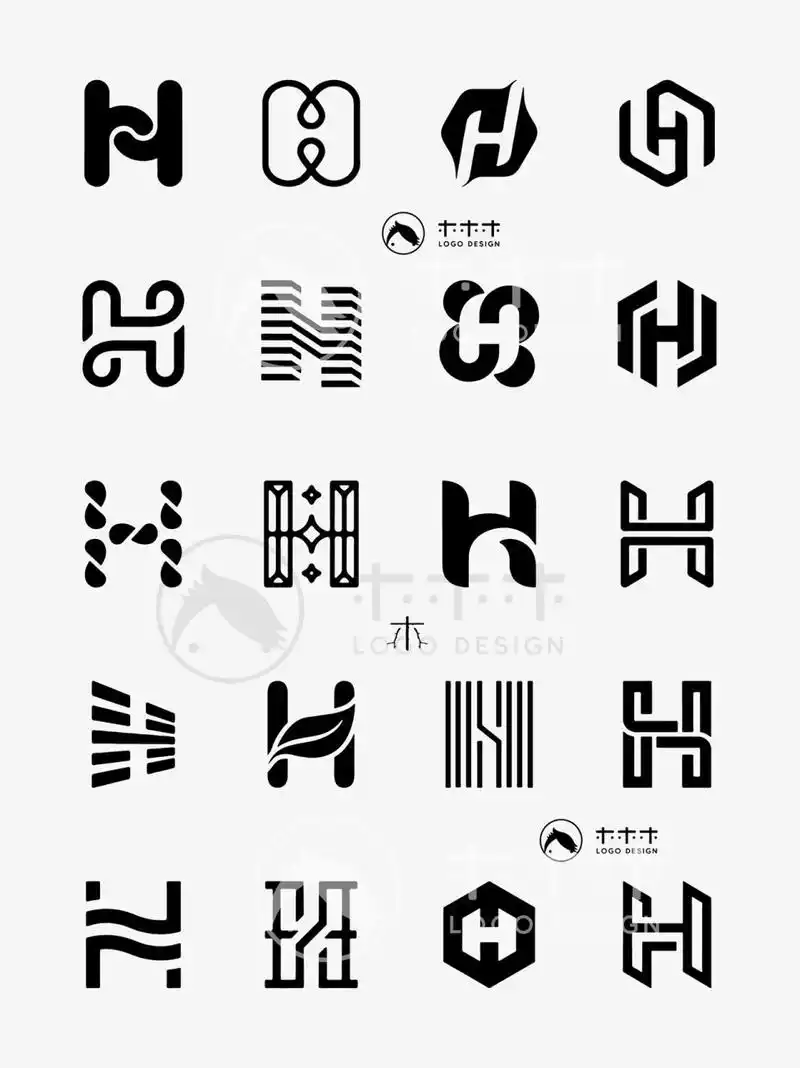 logo设计|200个字母h的创意变形78 收集了200个字母h的各种形态演变