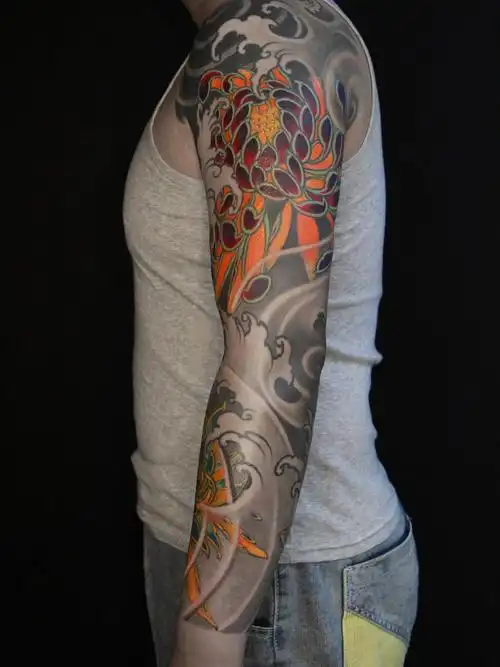 花臂纹身新传统日式纹身原创设计