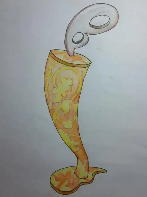 容器造型手绘香水瓶